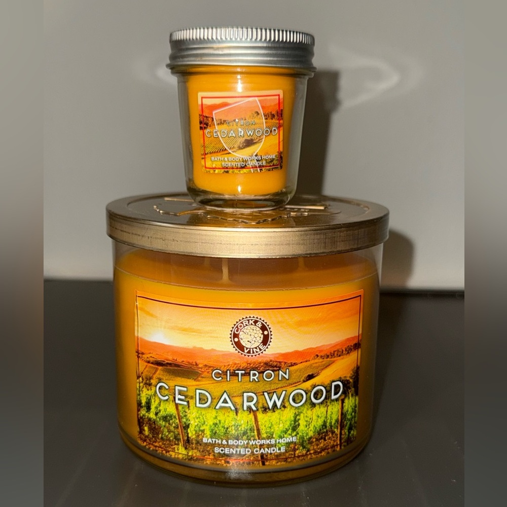 Citron Cedarwood Scented
3 WICK & MINI MASON JAR DUO
VR & HTF